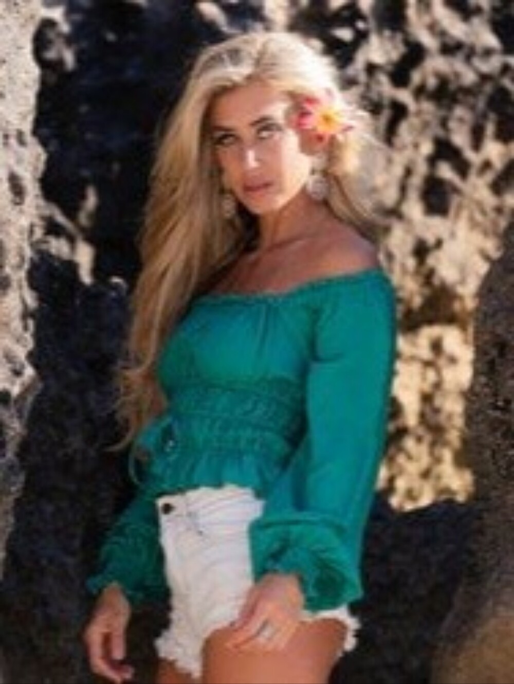 Honey + Stone Naked Gypsy Molly Top In Jade sz Medium